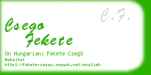 csego fekete business card